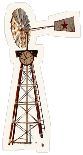 Windmill clock sticker